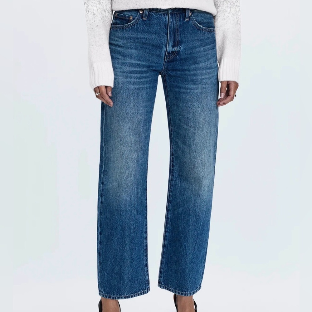 Lexi Mid Rise Bowed Straight in Transcend